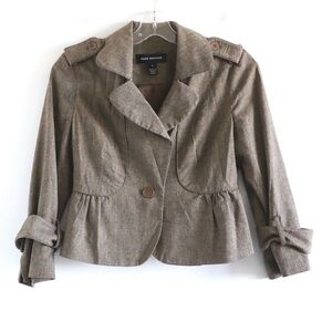 Club Monaco wool peplum blazer 2 XS warm short autumn fall romantic steampunk